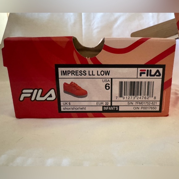FILA impress LL low Infant Toddler Sneakers Tennis Shoes Size  6 New in Box - Picture 2 of 6